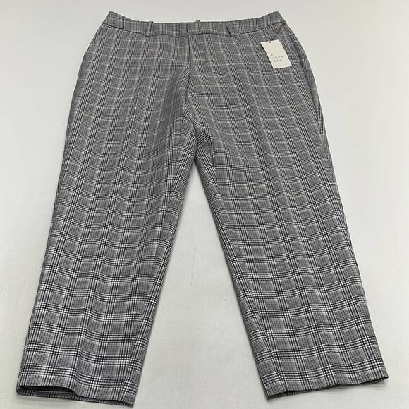 A NEW DAY Women’s 12 Stretch Gray / Pink Slim Ankle Pant - Picture 2 of 4